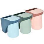 3 Pièces Porte Brosse à Dents Mural avec Tasse, Support de Brosse à Dents Mural, Porte Brosse à Dents sans Perçage Rouge, Bleu et Vert, Tasse à Brosse à Dents en Plastique