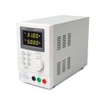 Velleman Alimentation de laboratoire, programmable via PC, réglable, 0-30 VCC/5 A, limitation de courant, protection contre les courts-circuits, 2 x affichage LED à 4 chiffres, connexion USB