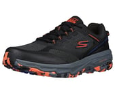 Skechers Men's GOrun Altitude Hiking Shoe with air-Cooled Foam Sneaker, Black Orange Blue, 6.5 UK