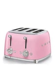 Smeg Tsf03 Retro Style 4 Slice Toaster, 2000W - Pastel Pink