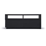 Iris Ohyama, TV stand/Bench TV/TV Cabinet/TV Cabinet with shelf/Wooden TV stand, Extendable,Tv unit suitable size up to 43inch, Office, Living Room - TV cabinet/shelf - SAB-100 - Black Oak