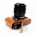 Fuji XT-10 Läckert läder kamera skydd - Ljus brun