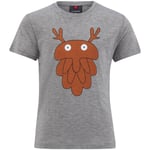 Ulvang Kids' Piny Grapich Tee Grey Melange/Mango, 128