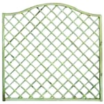 Panneau de jardinie're en treillis grillage' carre' arque' en bois de pin impre'gne' 180x180 cm pour terrasse de jardin