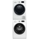 Whirlpool FFB 8648 BV EU pyykinpesukone ja Whirlpool FFT M22 9X2B EE kuivausrumpu