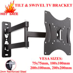 TV WALL BRACKET MOUNT 10-42" SWIVEL & TILT FULL MOTION FOR LED PLASMA TELEVISION