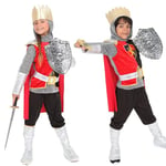 RUBIE'S Déguisement de Chevalier -Taille 3-4 Ans - Costume très complet avec Haut, pantalon, épée et bouclier, couronne et sur-chaussure - Déguisement parfait pour carnaval, anniversaire