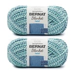 Bernat Lot de 2 paquets de fil ondulé pour couverture torsadée - Polyester - 6 super volumineux - 200 m - Pour tricot/crochet