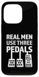 Coque pour iPhone 13 Pro Les vrais hommes utilisent trois pédales manuelles Stick Shift Funny Car Drive