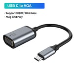 Type C à VGA - Adaptateur USB C vers , câble 4K, adaptateur USB Type C vers HDMI Compatible avec MacBook Pro, Samsung S20 4K UHD USB C