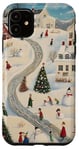 iPhone 11 Christmas Winter Village Scene Holiday Theme Design Case