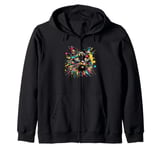 Splash Art York Chocolate Cat Zip Hoodie