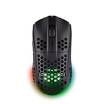 Trust Gaming GXT 929 Helox Souris Gaming sans Fil Ultralégère 75g, 80h de Batterie, Récepteur Micro-USB 2,4 GHz, DPI Réglable 800-4800, Souris Gamer Rechargeable LED PC Ordinateur - Noir