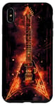 Coque pour iPhone XS Max Groupe de guitare électrique, conception nordique de flammes