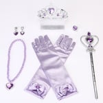 Princess Dress Up Accessoarer Princess Queen Wand och Tiara Crown Dress Up Accessoarer Girl Present Set Purple