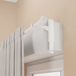 Support extensible sans perçage pour tringle à rideaux Anafi blanc Ø19/28 cm L.17 x l.3,5 x H.14,5 cm GoodHome