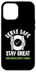 Coque pour iPhone 12 Pro Max Server Safe Stay Excellent mois de la sécurité des services alimentaires