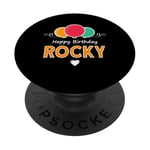 Joyeux anniversaire en disant Rocky PopSockets PopGrip Adhésif