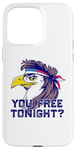 Coque pour iPhone 15 Pro Max You Free Tonight ? Funny Eagle Freedom 4th USA Meme