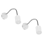 2x lampe de lecture/applique WAIKA, col de cygne, interrupteur, blanc mat, 1x