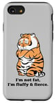 iPhone SE (2020) / 7 / 8 Funny Fluffy Big Cat Says:I'm not Fat, Adorably Chunky Tiger Case