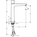 Mitigeur lavabo Hansgrohe Focus 70 Care avec poignée extra longue avec tirette et vidage chrome + nettoyant Briochin