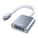 Adaptateur USB C vers DVI, BENFEI adaptateur Type-C vers DVI [compatible Thunderbolt 3/4] pour MacBook Pro/Air, iPhone 15 Plus Pro Max, iPad Pro 2018, Samsung Galaxy S10/9, Surface Book 2 et plus,Gris