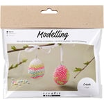 Mini DIY Kit Modellering, Perleegg, pastellfarger, 1 pk.