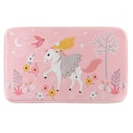 Tapis Enfant Imprimé "Fée des Bois" 45x75cm Rose