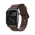 NOMAD Apple Watch 40/38mm Ranneke Modern Strap Musta/Rustic Brown