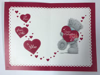 Love You So Much Sweet Me to You Bear With Heart Gift Valentine's Day Card New