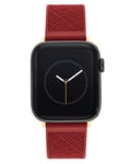 Anne Klein Silicone Fashion Band for Apple Watch Secure, Adjustable, Apple Watch Band Replacement, Fits Most Wrists, Red/Gold, 42mm (Series 1-3), 44/45/46/49mm (Ultra & Ultra 2), WK/1026GPRD42