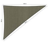 Shadow Comfort Ombre Voile écran Solaire perméable à l'eau HDPE auvent de Jardin pour Jardin extérieur Terrasse UV Bloc - Triangle 3x4x5m - Desert Storm