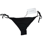 Ivy Revel DE Women's Tie Side Bikini Bottom, Black. Size 10 UK