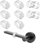 Butée de Porte, 8 Pièces Transparent PVC, Poignée et Bumper de Porte en Silicone Anti-Poignée De Porte Protection (6er O-Forme et 2er 8-Forme)