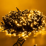 Luccika Cluster Languette 10 MT 500 LED pour Arbre de Noël Or 4 Jeux + Fixe