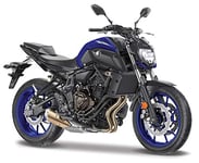 Maisto Yamaha MT07 Motorbike-1:18 Scale-Incredibly Detailed Die-Cast Replica Collectible Motorcycle Model Moto, M34007-18855, Noir, Petit