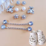 DIY Shoes Charms Accessories Bling Rhinestone Decor Set Girl Gift For Croc Shoes