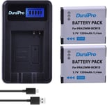 Lot de 2 batteries DMW-BCM13 1250 mAh + chargeur USB LCD pour appareils photo Panasonic Lumix ZS40 / TZ60, ZS45 / TZ57, ZS50 / TZ70, ZS27 / TZ37, TZ41