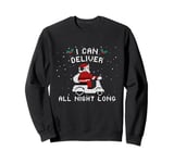 Funny Santa Deliver-All-Night-Long Pixel Gamers Delivery Man Sweatshirt