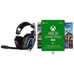 ASTRO Gaming A40 TR Wired Gaming Headset (Xbox Series X|S, Xbox One, PS5, PS4, PC, Mac) Black/Blue with Xbox Game Pass for PC | 3 Month Membership | Windows 10 PC Code
