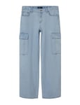 LMTD Nlftartizza Dnm Lw Wide Cargo Pant Noos Blå