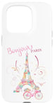 iPhone 15 Pro Bonjour Paris Eiffel Tower The Sign Of Love France Parisian Case