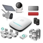 DAEWOO Pack Alarme PA541Z - Système d'alarme Full 4G & Zigbee, Compatible Animaux, Qualité Professionnelle, Contrôle à Distance, 12 Accessoires, Sirène solaire, 1 Caméras intérieur - 1 Caméra Autonome