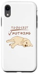 iPhone XR Cute lazy sleeping Labrador Dog Lover to do list nothing Case