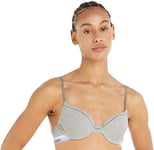 Calvin Klein Women's Modern T Shirt Bra Non-padded wired Bra, Grey (Grey Heather 020), 32C (Manufacturer size: 0C32)