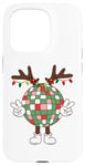 iPhone 15 Pro Christmas disco ball with antlers, peace sign, reindeer Case