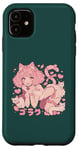 Coque pour iPhone 11 Anime Cat Girl Manga Hearts Kawaii Cute Holiday Valentines