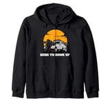 USA Tow Truck Driver, Truck Driver Yellow Line, Tow Truck Zip Hoodie