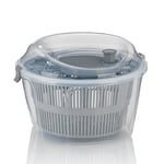 kela 11907 Essoreuse à Salade Mailin 4,4l en Plastique Gris, 24,5 x 24,5 x 17,5 cm